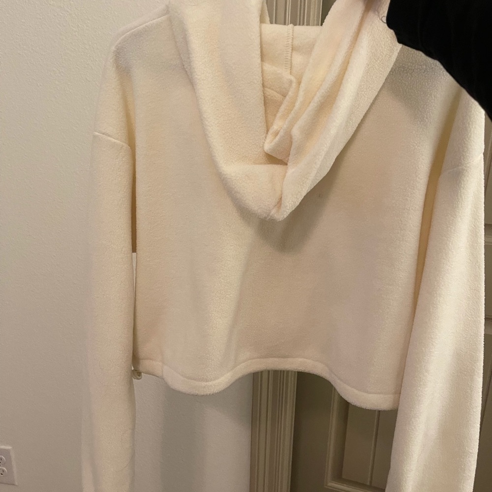 Cropped zip up hoodie